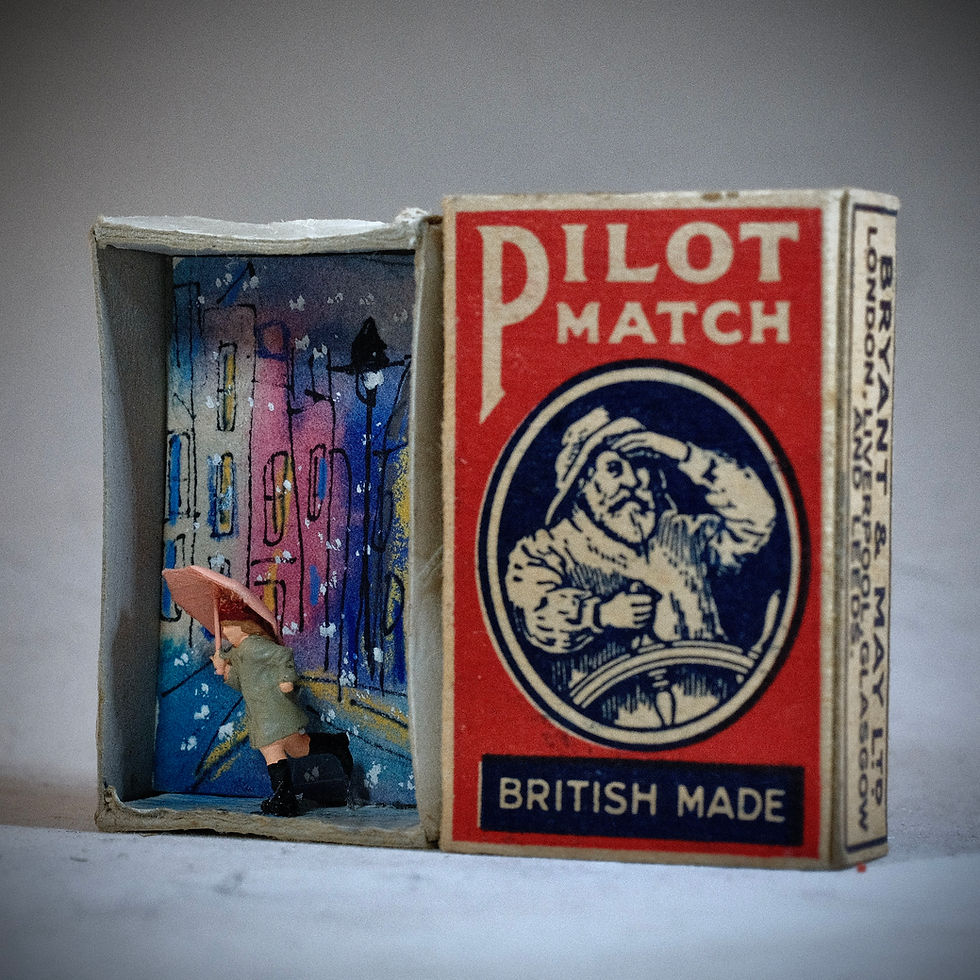 Thumbnail: Matchbox umbrella character dioramas artist Sophy Smith