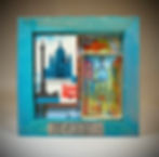 Thumbnail: London scene matchbox framed