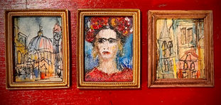 Miniature Art, Miniature framed art. Dollshouse art.