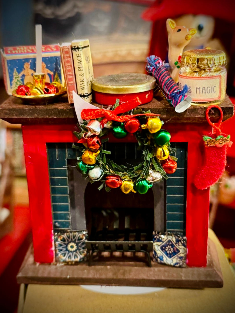 Unique miniature Christmas gifts and dolls house accessories.