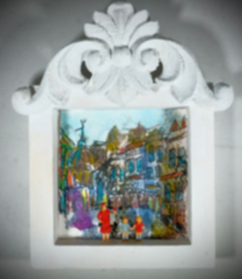 Original diorama in watercolour painting