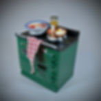 Original Hand crafted food of 1:12 scale AGA cooker