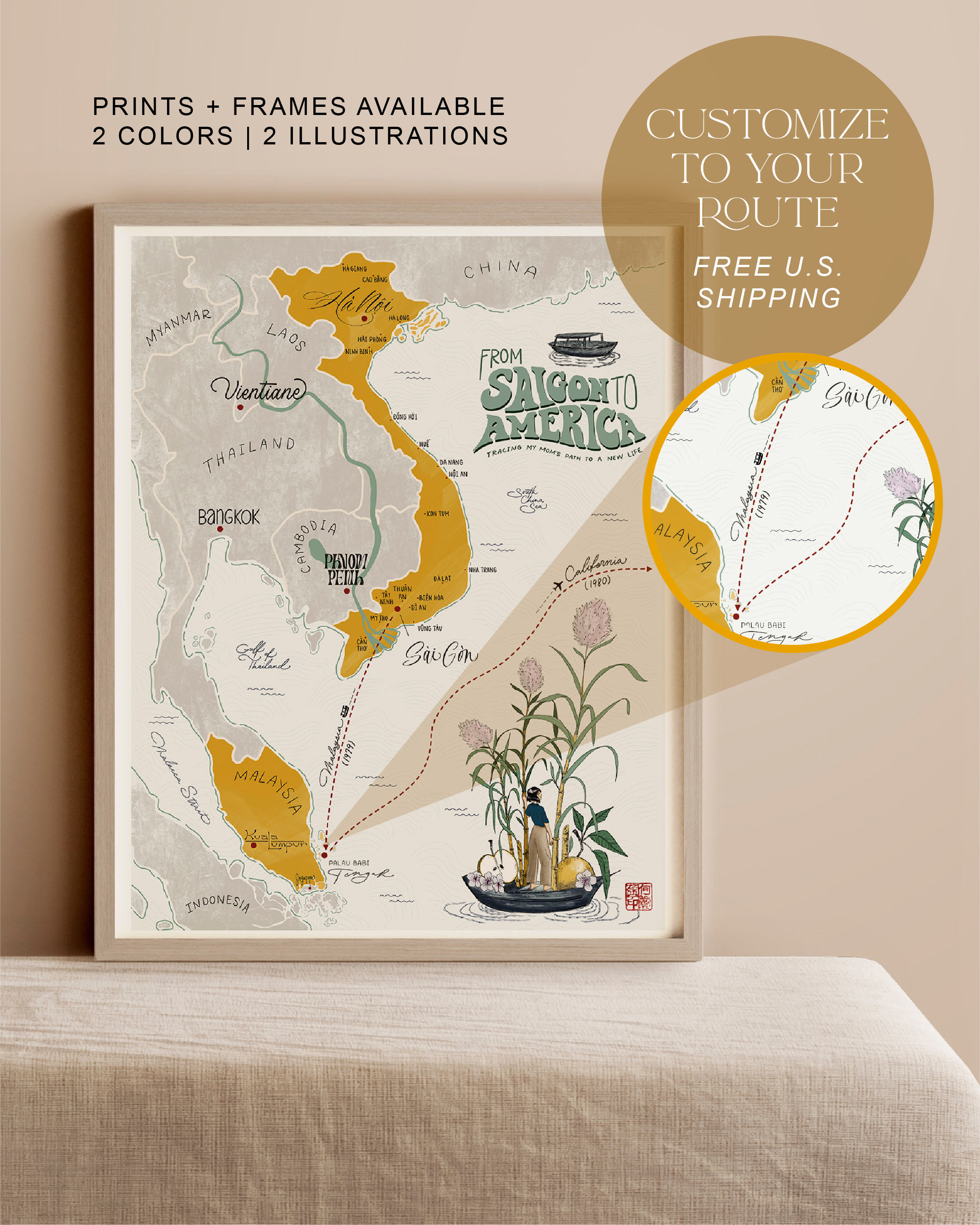 From Saigon to America Map - Refugee Story Map