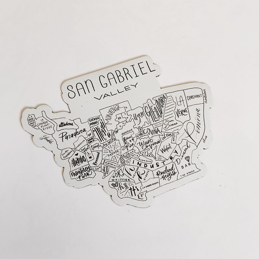 Thumbnail: San Gabriel Valley Map Magnet