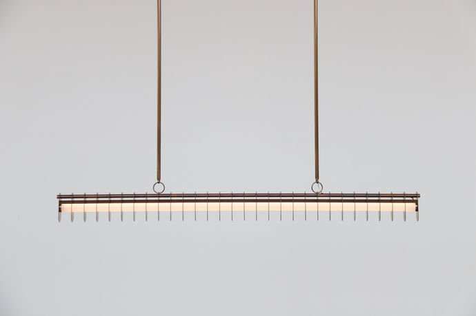 Pendant light brass art deco modern contemporary lighting interior design custom industrial