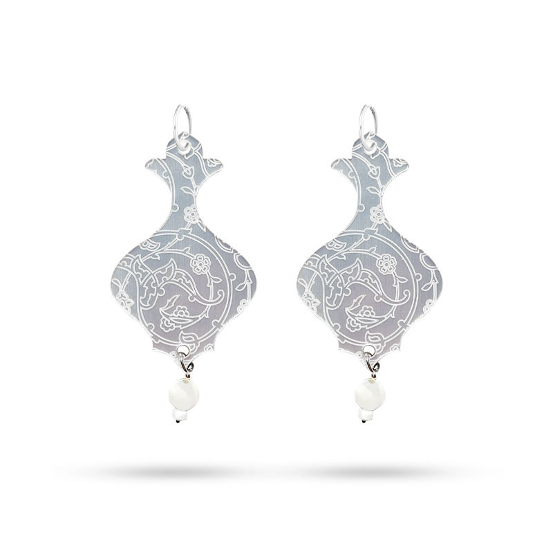 Koozeh handmade water jug shaped drop earrings by Rawa