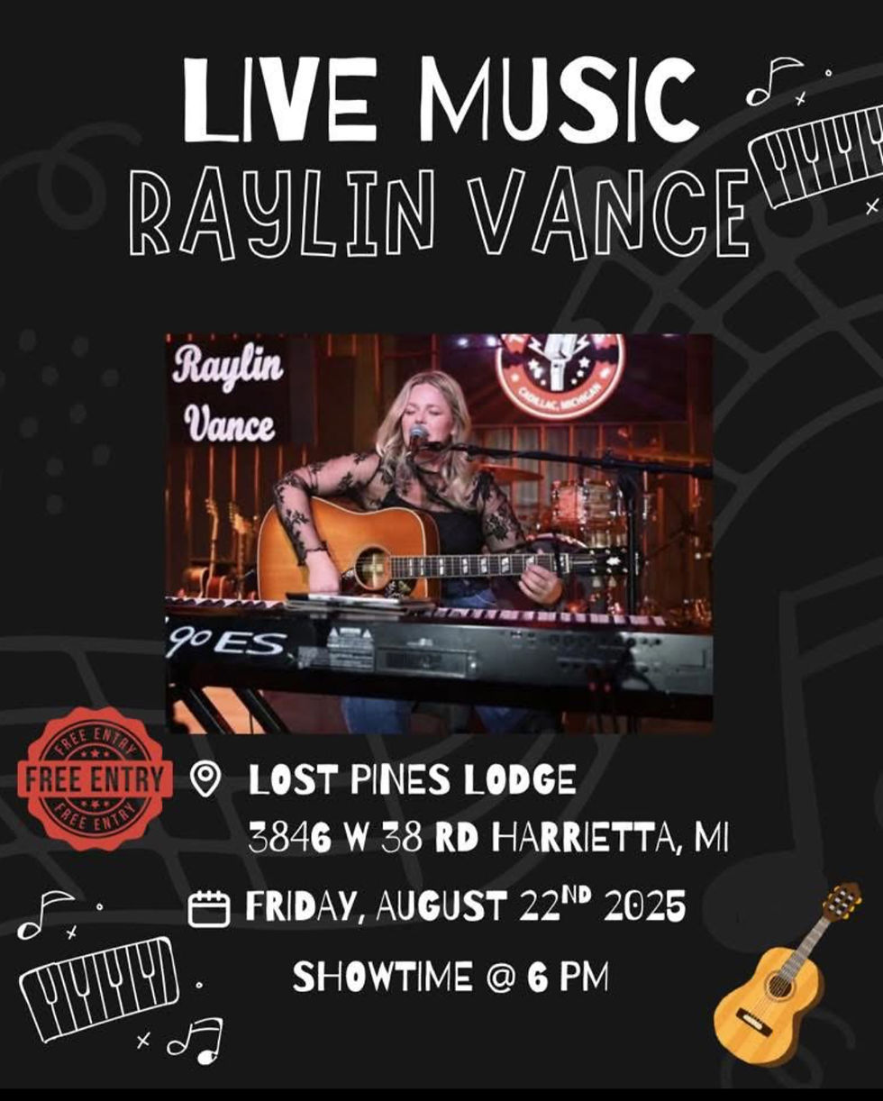 LIVE MUSIC, by Raylin Vance!  FREE event!