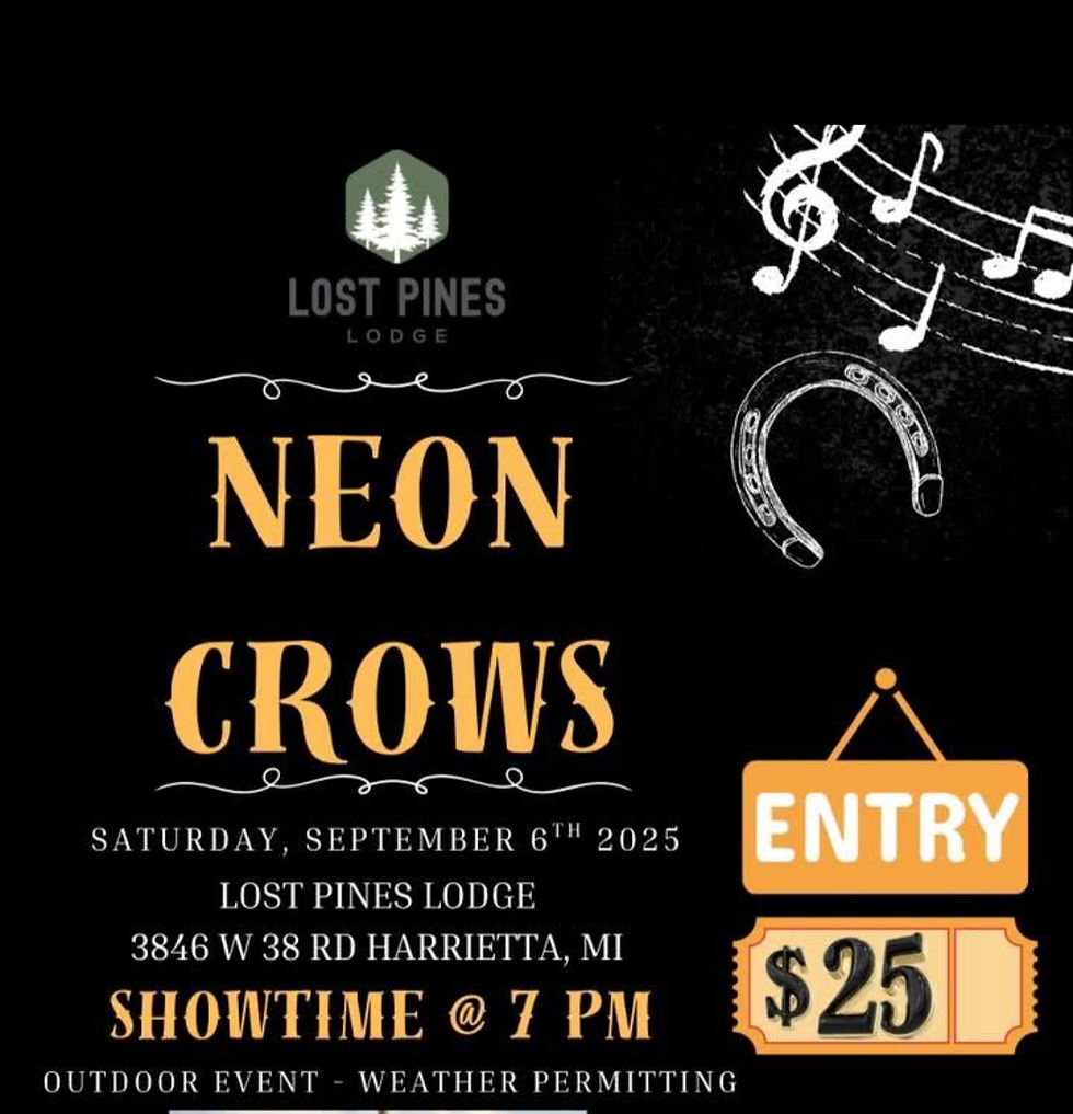 LIVE OUTDOOR show, NEON CROWS!
