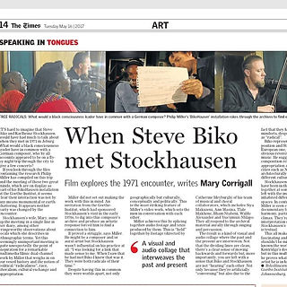 Philip Miller's Stockhausen is one of the best works I have seen in SA this year
