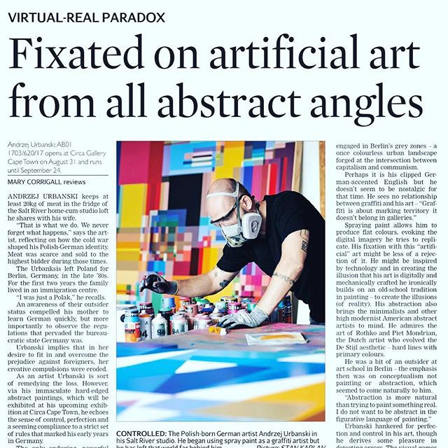 Ahead of _a_urbanski upcoming exhibition _circacapetown I chatted to the artist about how his hard edge abstract art relates to the friction