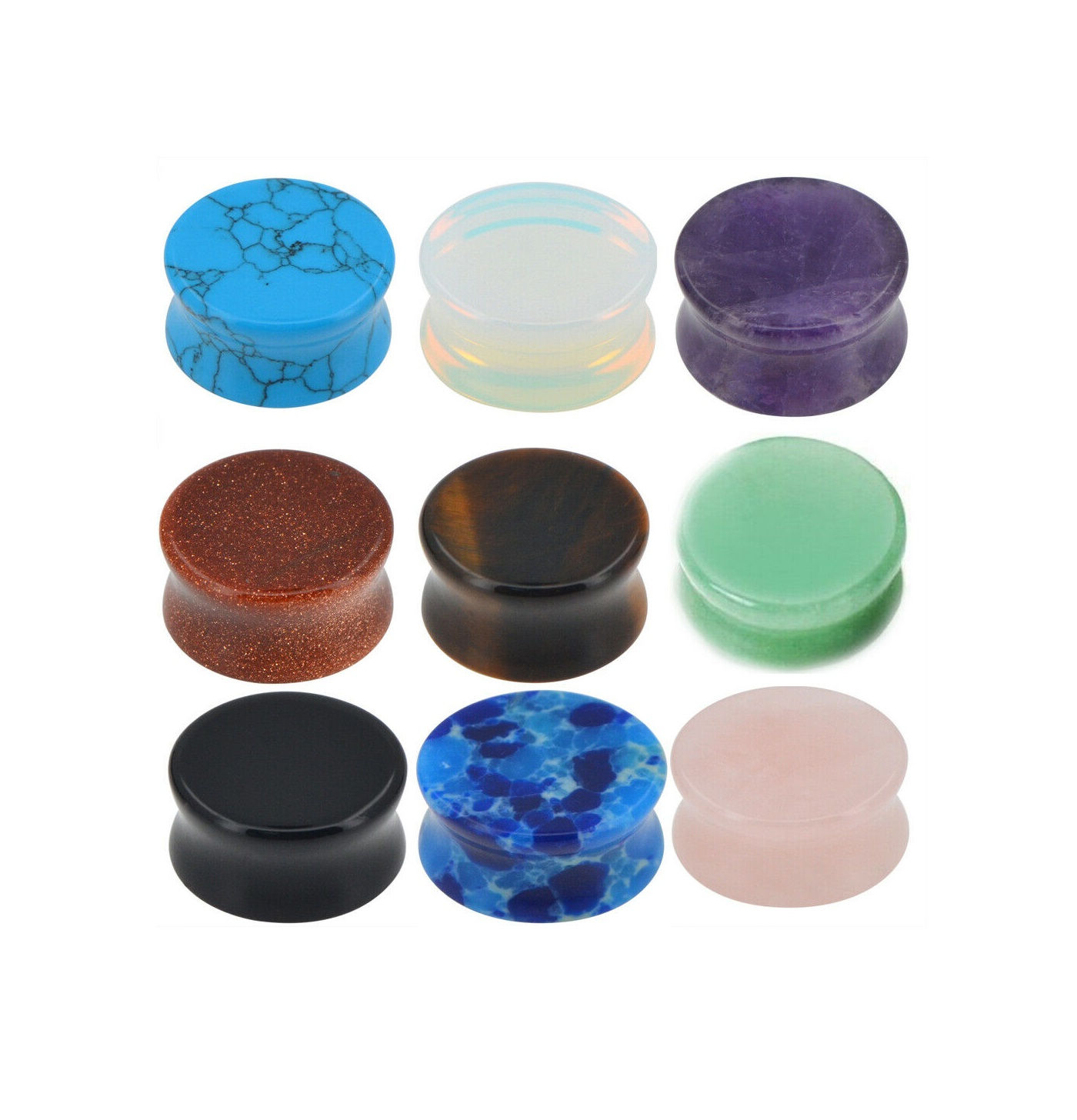 Large Stone Ear Plugs