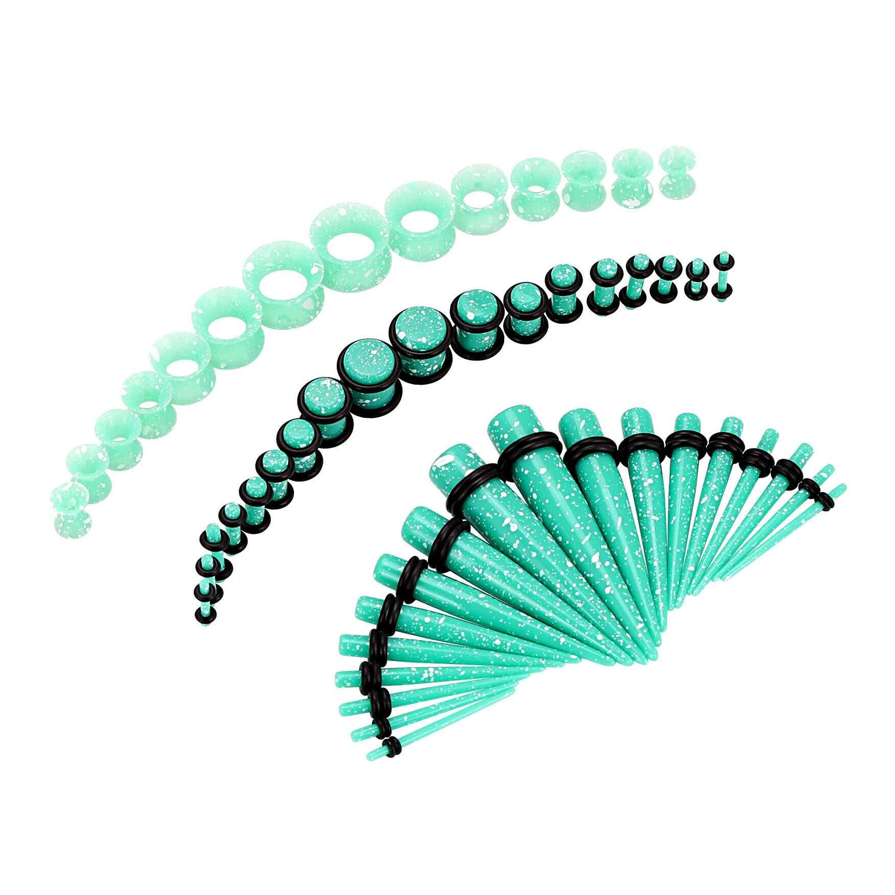 Turquoise Dot Ear Gauges