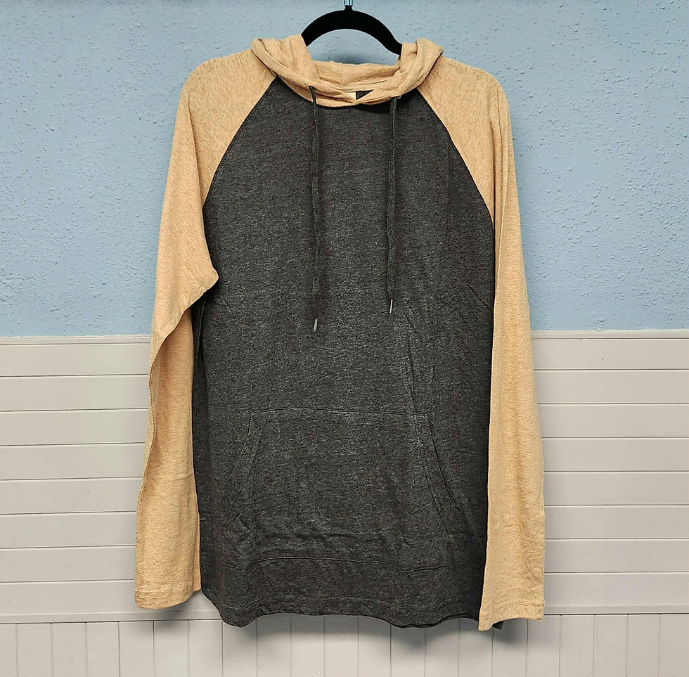 Thumbnail: Mustard and Charcoal Raglan Hoodie