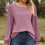 Thumbnail: Muave Waffle Long Sleeve Top