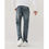 Thumbnail: Medium Bleach Wash Straight Leg Jeans