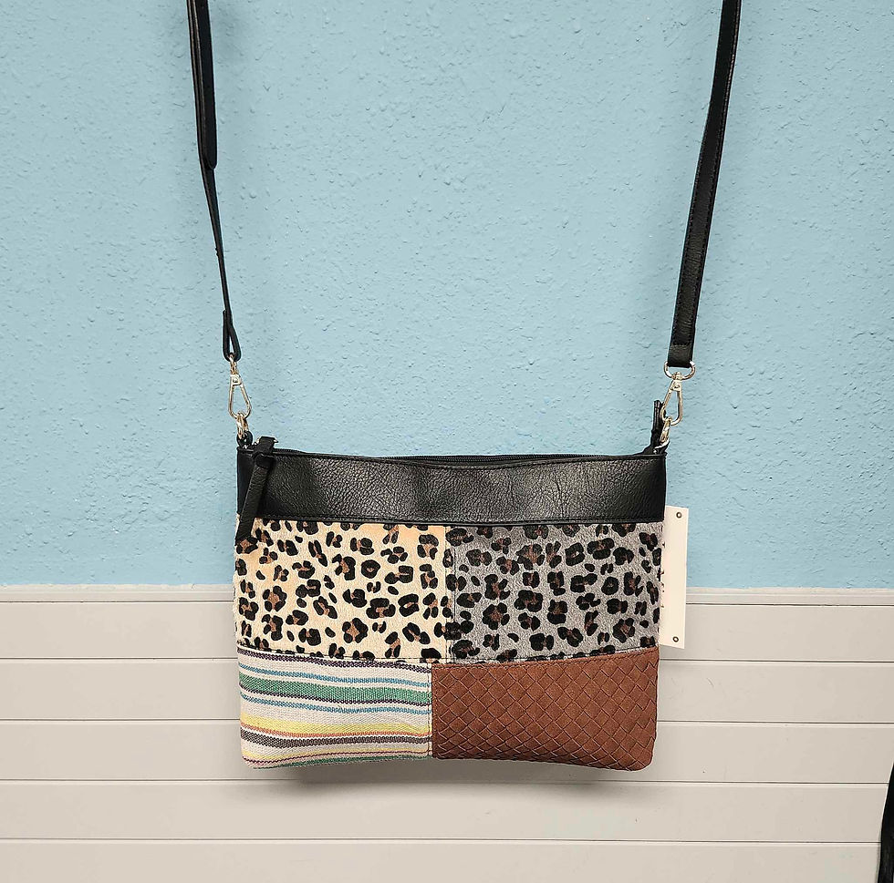 Thumbnail: Cow Print and Patches Crossbody Purse