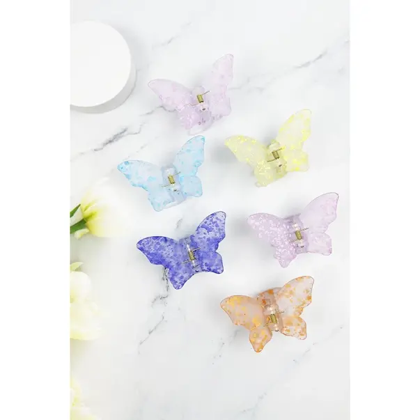 Dotted Butterfly Hair Claws