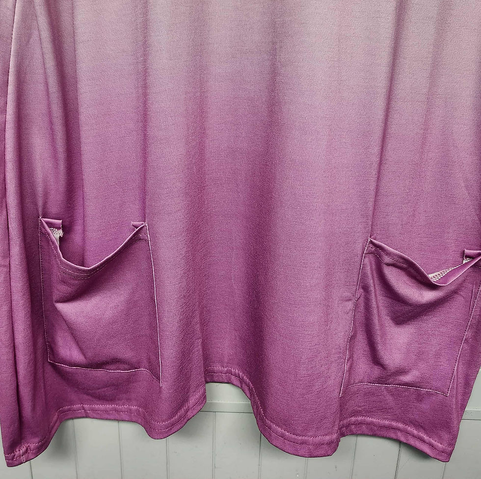 Thumbnail: Pink-Purple Ombre Long Sleeve Dress