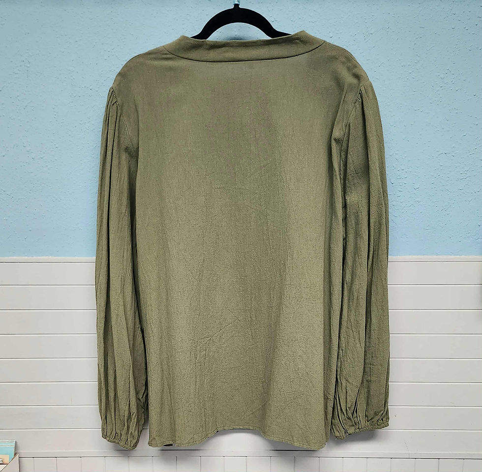 Thumbnail: Olive Button Long Sleeve Top