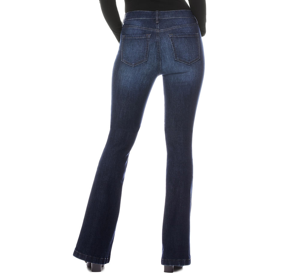 Thumbnail: Dark High-Rise Flare Jeans