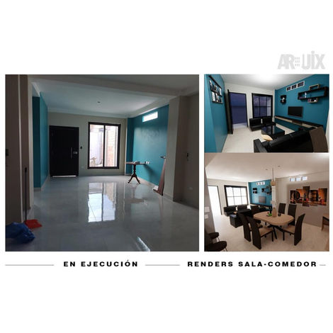 Sala y comedor, proceso de interiorismo.