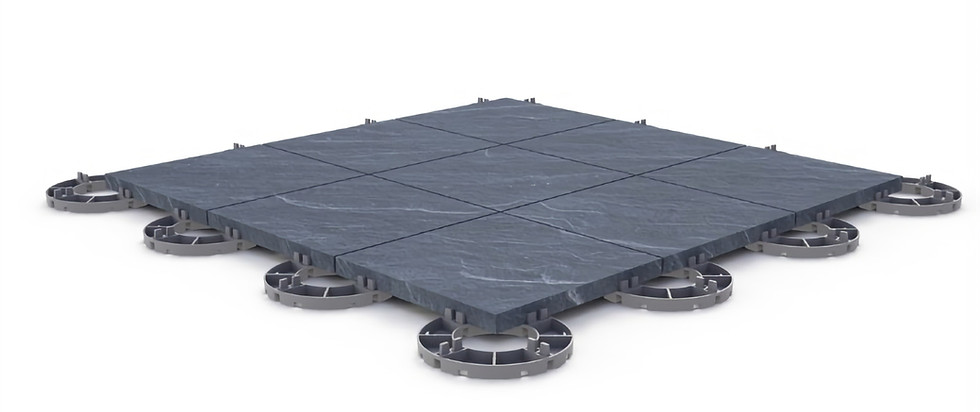 fixed pedestals with pavers