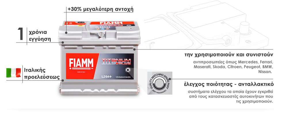 Μικρογραφία: FIAMM TITANIUM PRO  50AH-520A