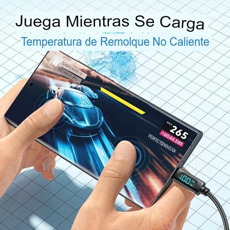 Miniatura: Cable De Carga Rapida Essager USB-A a USB-C 66W/100W