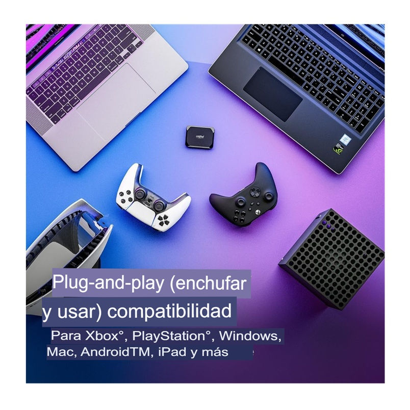 Miniatura: Disco Duro Externo Crucial X9 SSD Portatil de 1 TB Negro