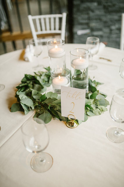 Garland Table Centerpiece MB Wedding Flowers by Botanicals Floral Art