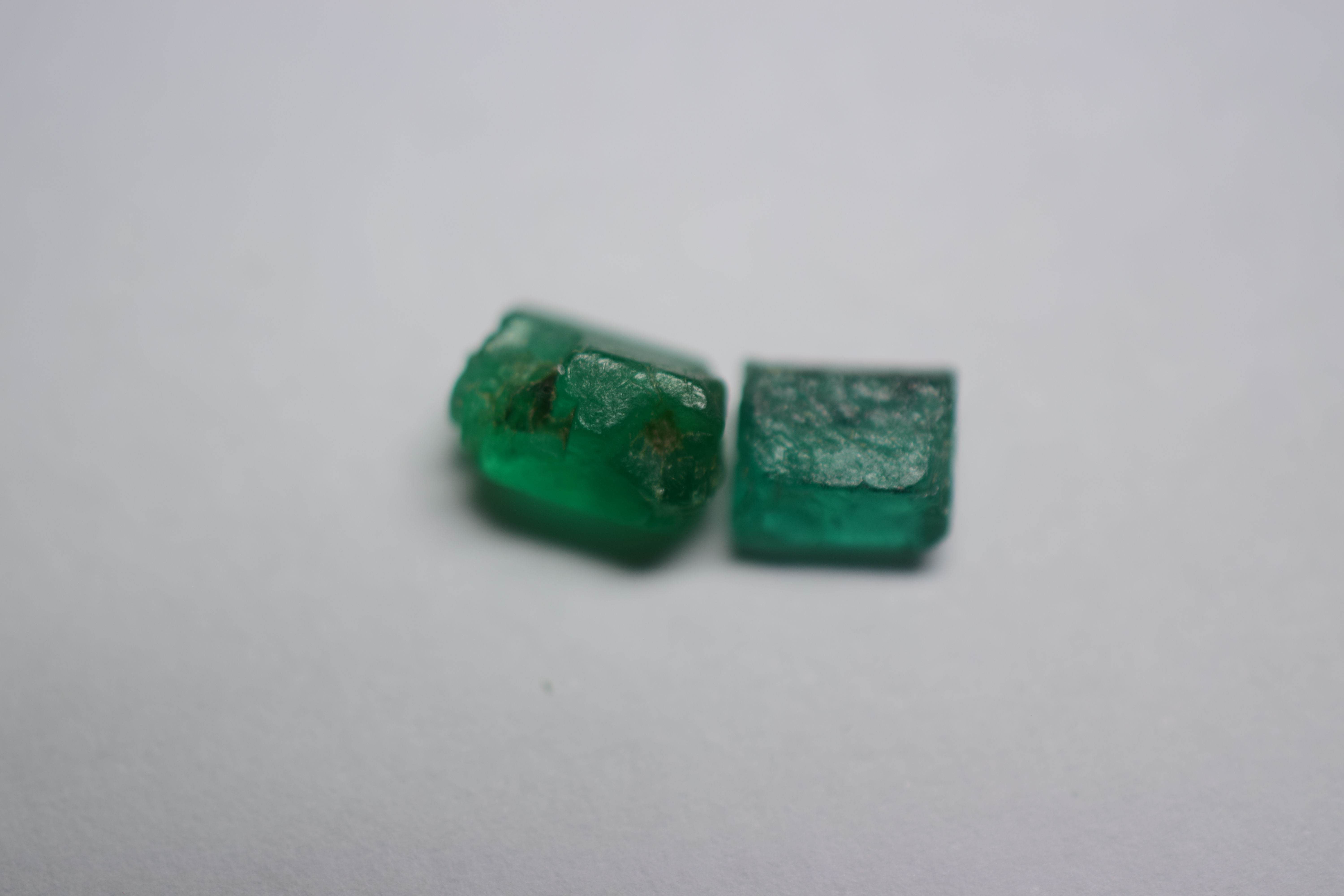 Emerald Rough Transparent Gemstone Crystals Afghanistan 2.20 Carats