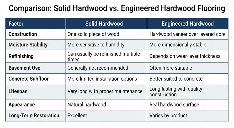 Solid vs. Engineered hardwood for NJ homes