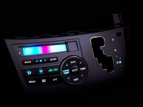 エスティマ ACR50W 前期型 エアコンスイッチパネル 7色レインボーLED