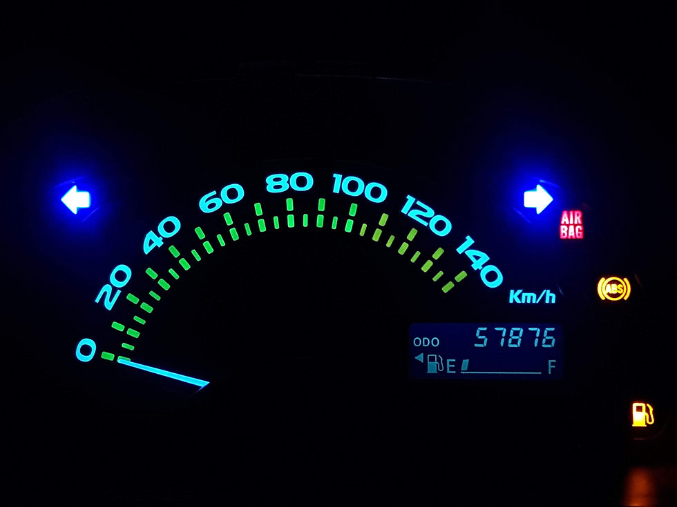 サムネイル： ツイン EC22S スピードメーター 20 40 60 80 100 120 140 Km/h 57876 メンテナンス済み 中古品 D LED工房 カスタムー