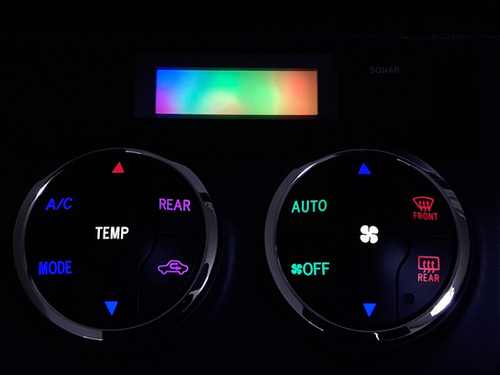 週末割【送料込】ハイエース200系　LED打ち替え済み　エアコンスイッチパネル ハイエース 200系 4型 エアコンスイッチパネル LED打替え | LED
