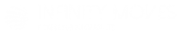 Infinity Logo with its slogan in white