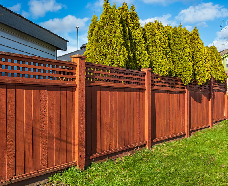 wooden yard fencing