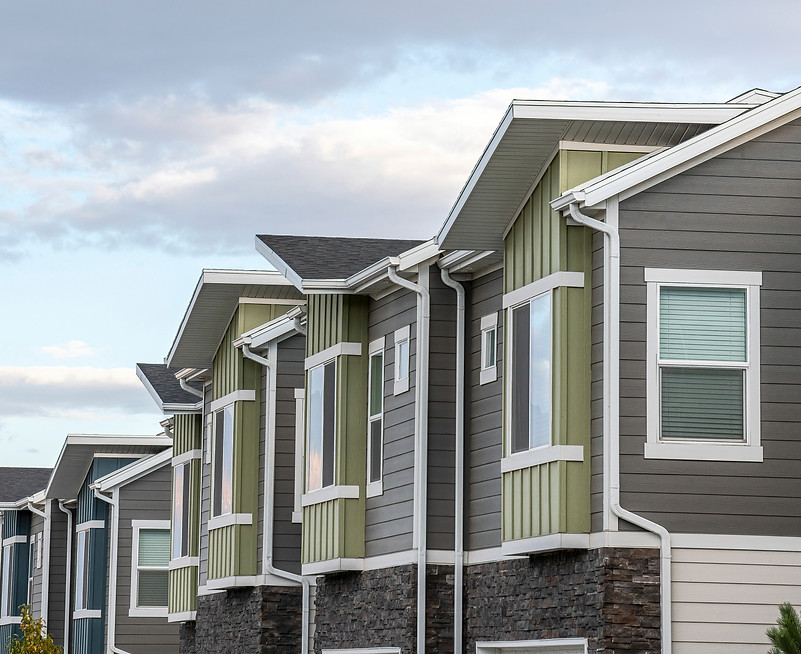 metal siding on townhomes