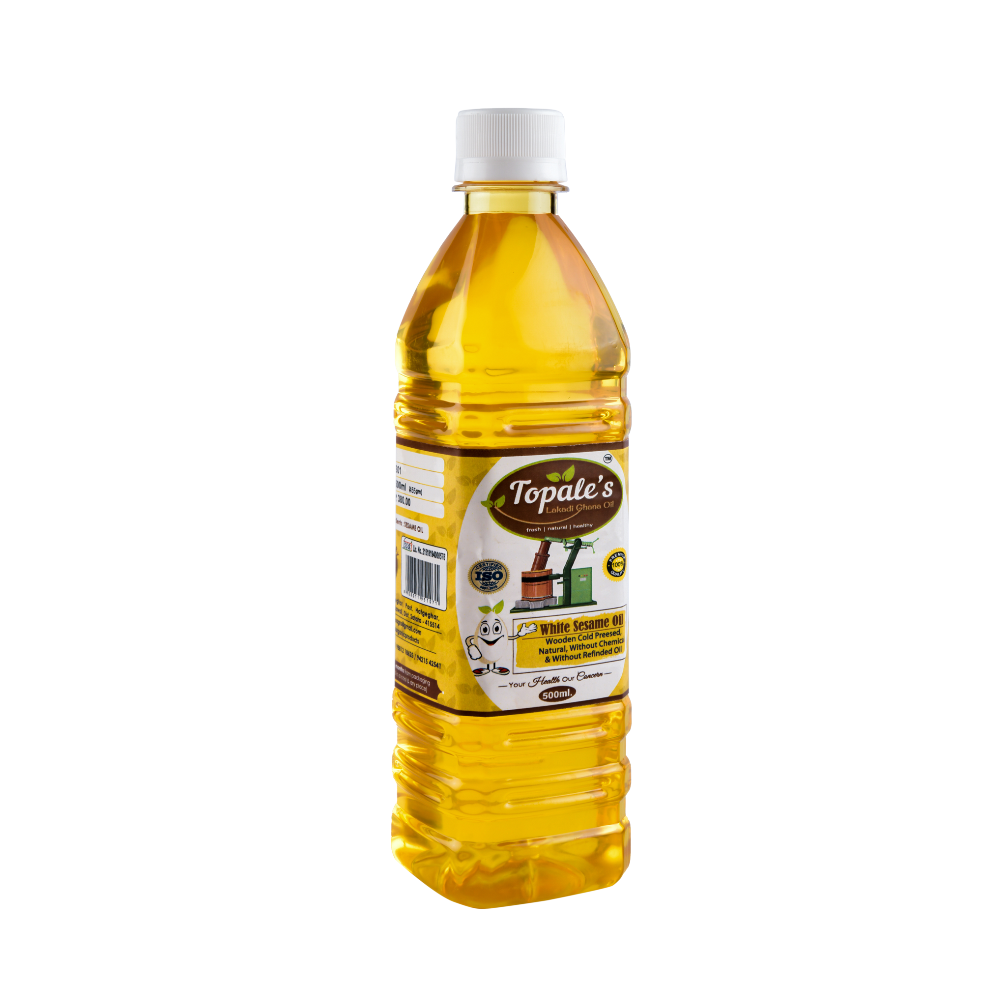 Topale's Wooden Cold Pressed White Sesame Oil 500ml