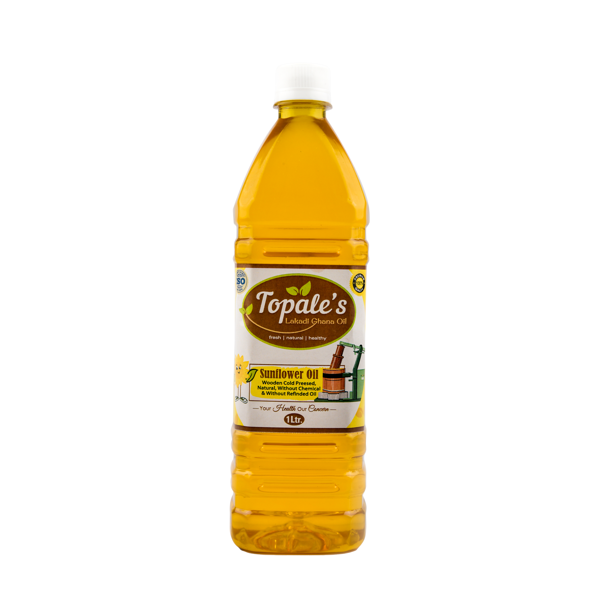 Topale's Wooden Cold Pressed Sunflower Oil 1L