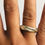 Thumbnail: Sterling Silver Hammered Tri Overlap Ring