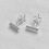 Thumbnail: Sterling Silver Rectangle Studs
