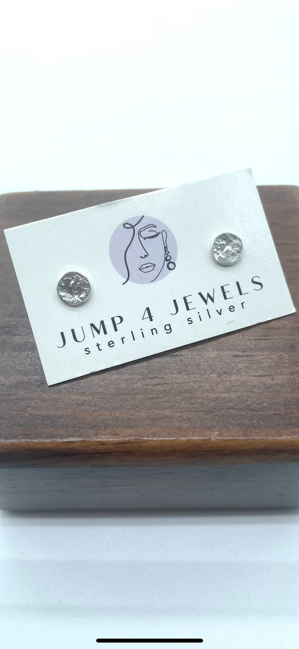 Thumbnail: Reticulated Sterling Silver Circle Studs