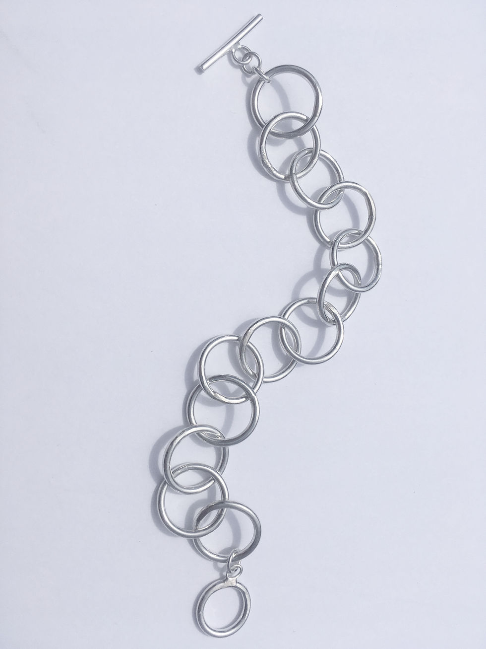 Thumbnail: Sterling Silver Circle Chainmaille Bracelet