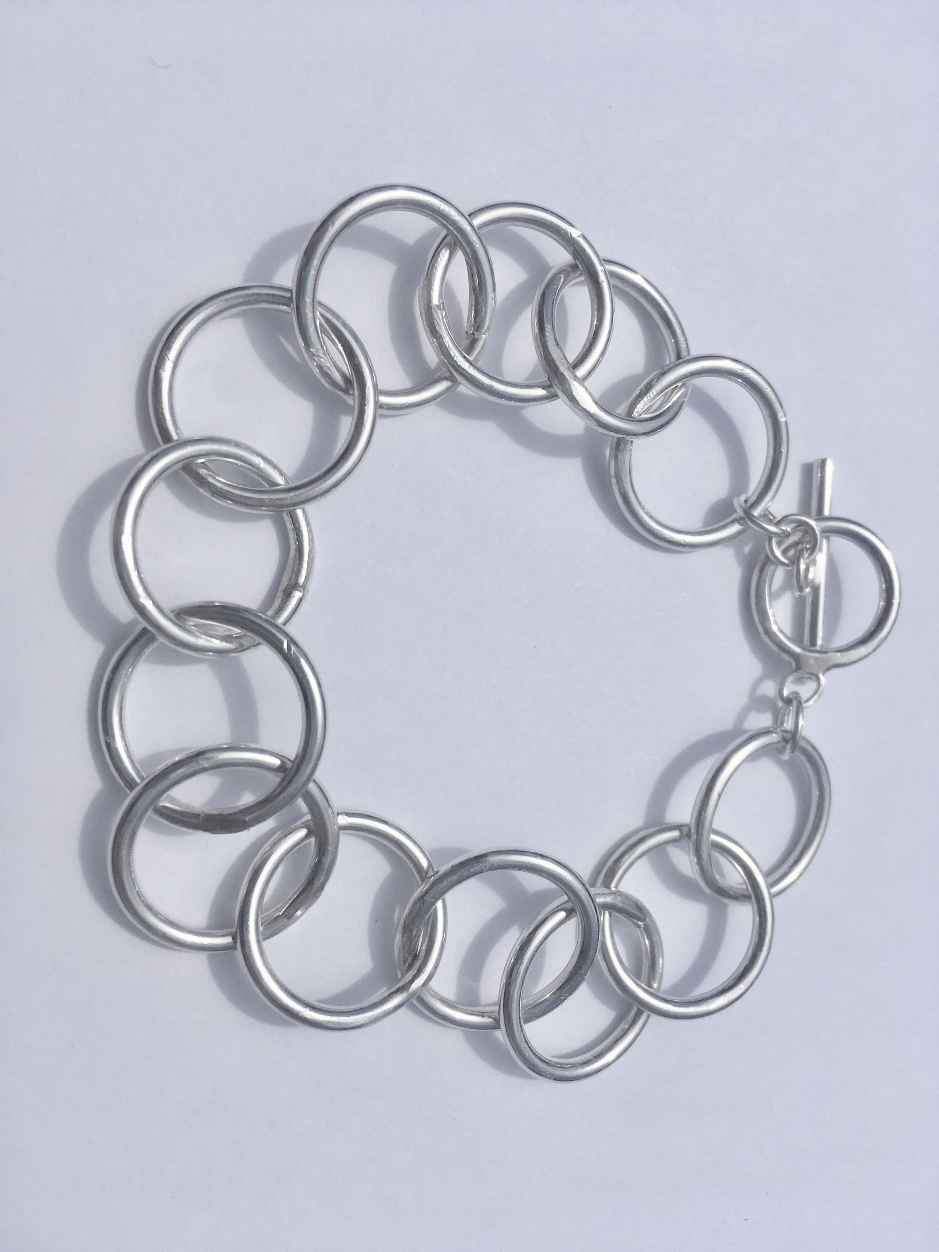 Sterling Silver Circle Chainmaille Bracelet