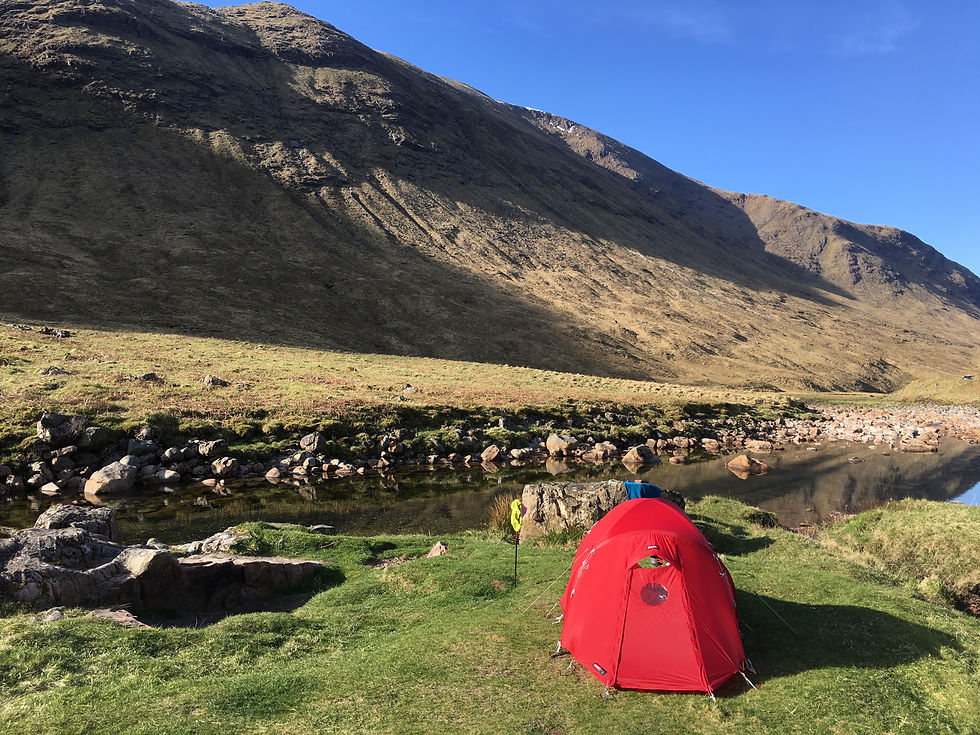 Nice spot for the tent in Glen Etive