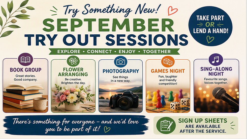September Try Out Sessions - Games Night