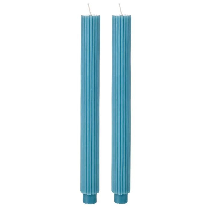 Roma Dinner Candle - 2PCS Set - 26cm Blue