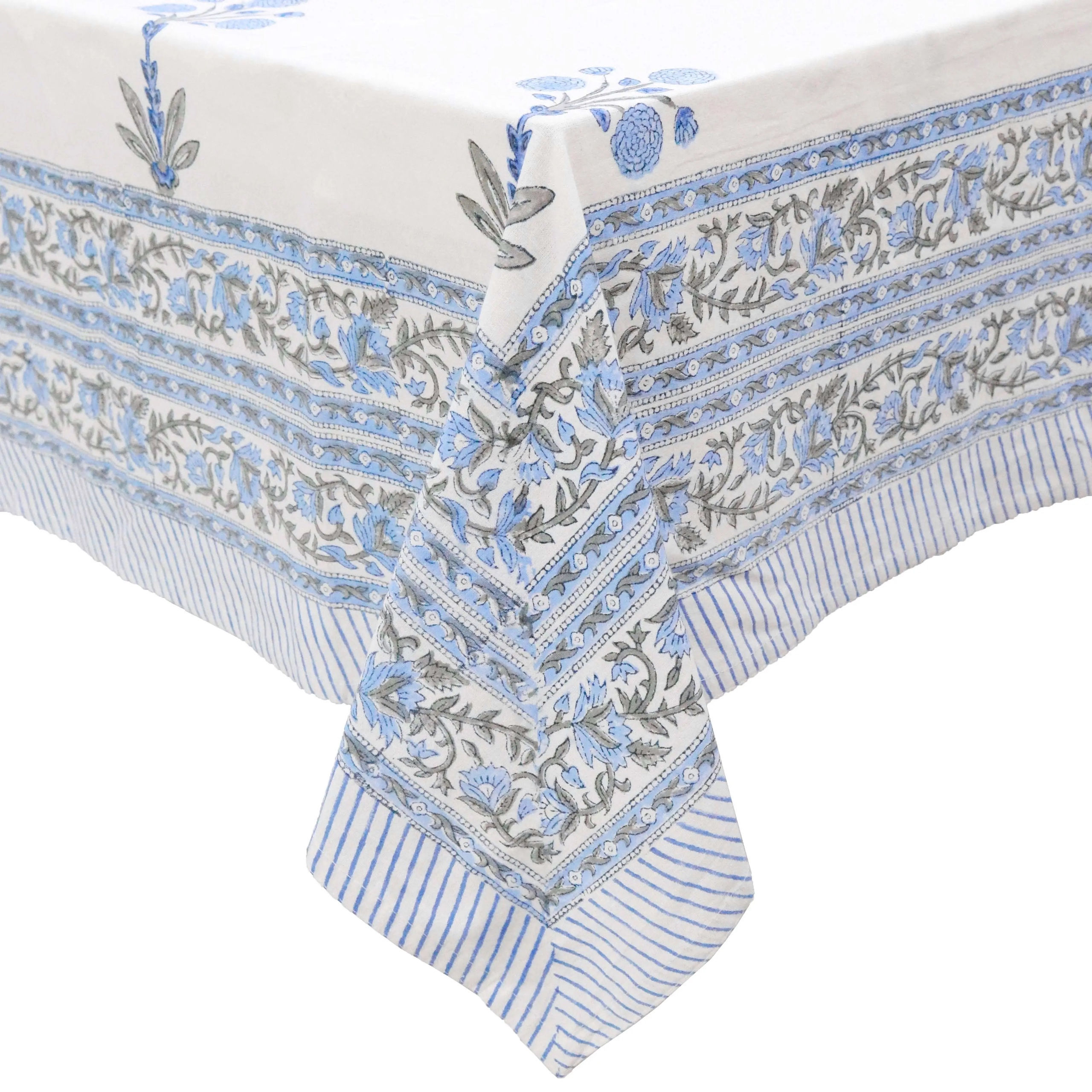 Hampton Blockprint Tablecloth 150x270cm