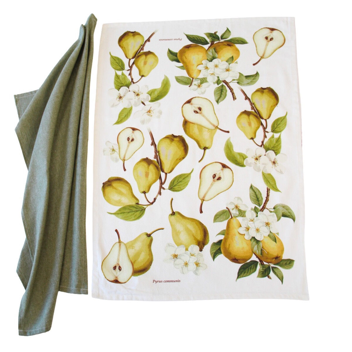Pear Print Tea Towels 2 Set